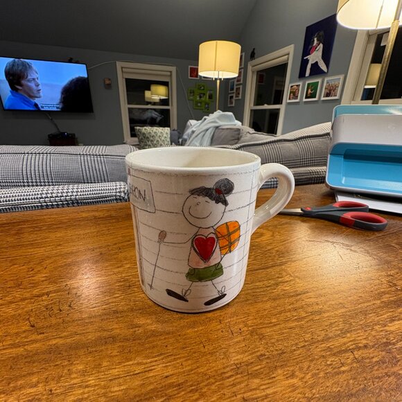 BOGO French Handmade Marchand de Couleurs Mug: "Luberon: The Hiker" - Picture 3 of 8